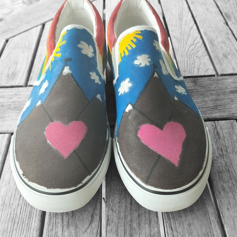 Brand New Custom Painted Art Shoes